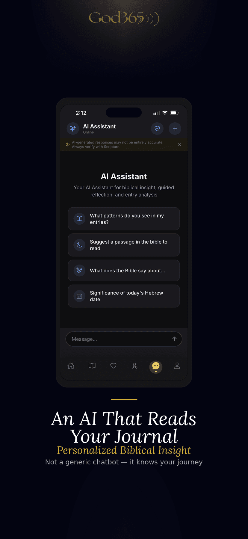 AI Assistant — personalized biblical insight