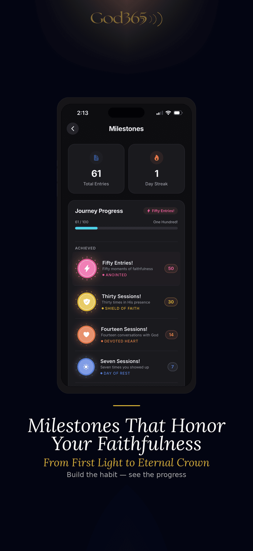 Milestones and achievements tracking